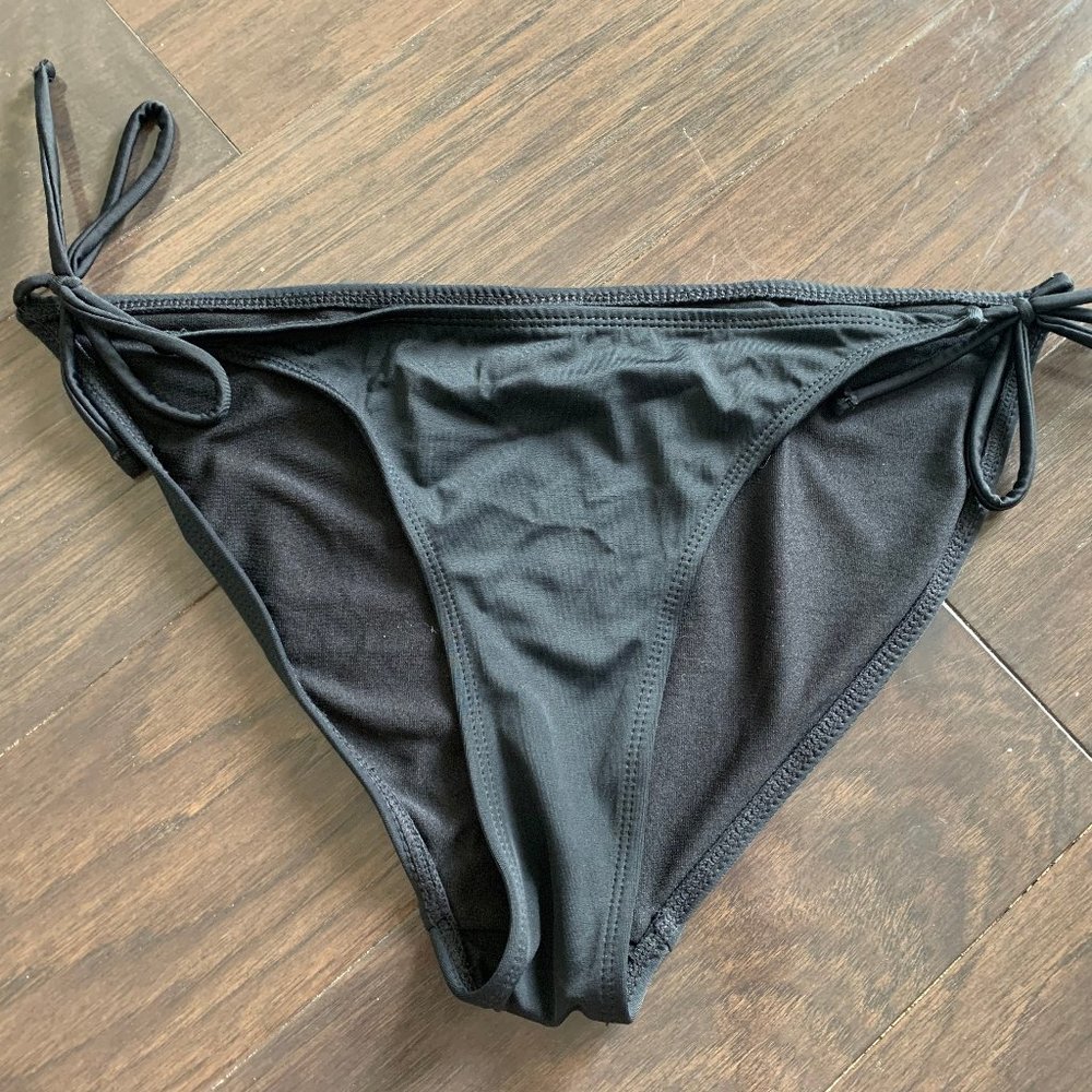 - Perfect Side-Tie Black Bikini Bottom